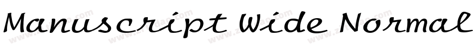 Manuscript Wide Normal字体转换